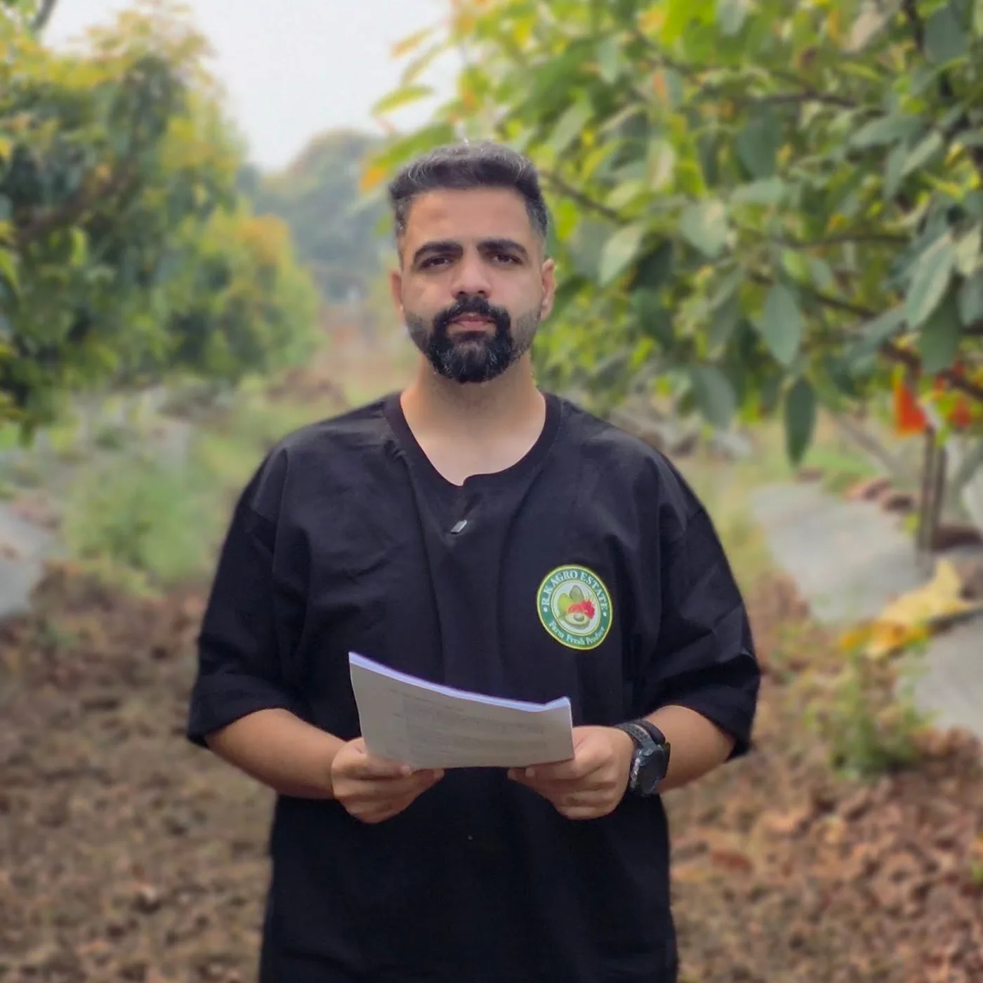 Farming guidance session at the orchard